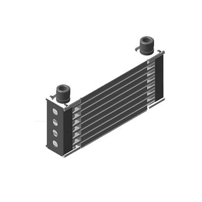 Oil cooler with fixations